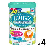 PayPayポイント大幅付与 入浴剤 温泉の素 バスロマン スキンケアWセラミド 600g 4個 (にごりタイプ) アース製薬