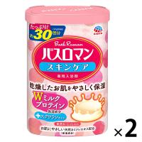 入浴剤 保湿 バスロマン スキンケアW ミルクプロテイン 600g 2個(にごりタイプ) アース製薬