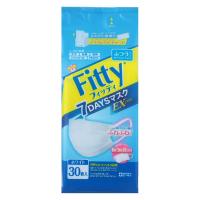 【個別包装】 フィッティ 7DAYSマスク EXプラス ふつう ホワイト 1袋（30枚入） 玉川衛材