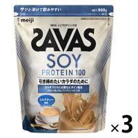 SAVAS（ザバス）ソイプロテイン100 ミルクティー味　1セット（1袋（900g）×3） 明治