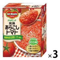 デルモンテ　完熟あらごしトマト（紙パック）388g　南欧産完熟トマト使用　1セット（3個）　素材缶詰（トマト）　キッコーマン