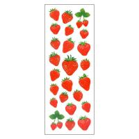 奥山商会 ラメ入りシール リアルイチゴ CR732 1枚