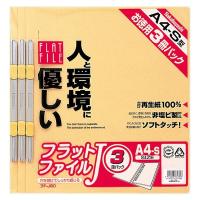 ナカバヤシ フラットファイルJ A4タテ イエロー FF-J803Y/B 1パック（3冊入）