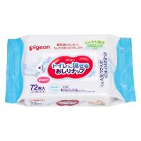 ピジョン トイレに流せるおしりナップ ふんわり厚手 1個（72枚入）