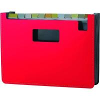 セキセイ ドキュメントスタンド A4ヨコ12仕切13ポケット レッド FB-2312-20 1冊