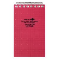 LIHIT LAB. AQUA DROPs ツイストノート 赤 メモ N1661-3 1冊