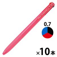 パイロット 油性3色ボールペン スーパーグリップG3 細字 0.7mm ピンク軸 BKSG-30F-P 1箱(10本入)