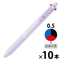 パイロット 多機能ボールペン アクロボール3+1 極細 0.5mm 3色ボールペン+シャープペン ラベンダー軸 BKHAB-50EF-LA 1箱(10本入)