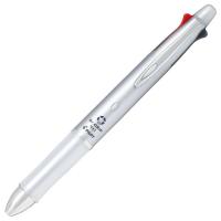 パイロット 多機能ボールペン ドクターグリップ4+1 細字 0.7mm 4色ボールペン+シャープ シルバー軸 BKHDF1SFN-S 1本