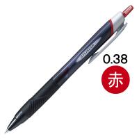 油性ボールペン ジェットストリーム単色 0.38mm 黒軸 赤インク 10本 SXN-150-38 三菱鉛筆uni ユニ