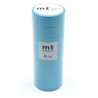 カモ井加工紙 mt マスキングテープ 8P(同色8巻セット) みず 幅15mm×7m MT08P192R 1個