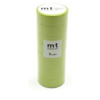 カモ井加工紙 mt マスキングテープ 8P(同色8巻セット) 若苗(わかなえ) 幅15mm×7m MT08P189R 1個
