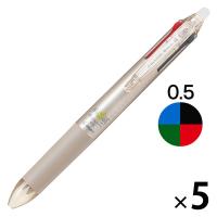 フリクションボール4　0.5mm　シャンパンゴールド軸　金　消せる4色ボールペン　5本　LKFB-80EF-CGD　パイロット
