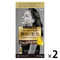 ビゲン オイルパックカラー 5NB ナチュラルブラウン 2個 白髪染め クリームタイプ ホーユー