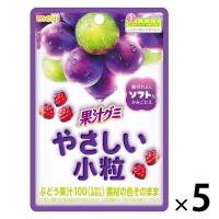 【ワゴンセール】果汁グミやさしい小粒ぶどう 5袋 明治（わけあり品）
