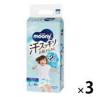 ムーニーマン おむつ パンツ L（9kg〜14kg）1セット（40枚×3パック）汗スッキリ 男女共用 ユニ・チャーム