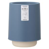 【アウトレット】岩崎工業 ホールドカン・ラウンド 7L L-1041 NV ネイビー くず入れ デスクサイドゴミ箱 1個