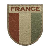 ベルクロワッペン フランス 国旗 盾形 泥 | オナモミズハウス