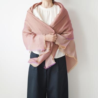 hatsutoki フリンジ ストール 大判 無地 ストール ピンク レディース ハツトキ【中古】6-0306G◎ ハツトキ（レディースストール）｜ファッション小物 | ファッション の