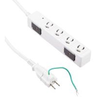 バッファロー BUFFALO 3ピン電源タップ 4個口 マグネット 雷サージガード 3m ホワイト BSTAPMS3430WH | はいじストア