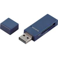 エレコム カードリーダー スティックタイプ USB2.0対応 SD+microSD対応 ブルー ( MR-D205BU ) | 配管材料プロトキワ