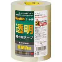 3M 透明梱包用テープ 48mmX50m 3巻パック 重量物用 ( 315-3P ) スリーエム ジャパン(株)文具・オフィス事業部 | 配管材料プロトキワ