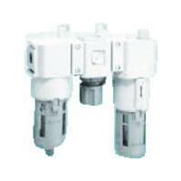 CKD FRLユニット F.R.Lコンビネーション 白色シリーズ 接続口径Rc1 ( C6500-25-W-F ) CKD(株) | 配管材料プロトキワ