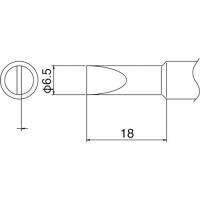 白光 こて先 6.5D型 ( T19-D65 ) 白光(株) | 配管材料プロトキワ