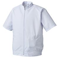 サンエス 空調風神服R 半袖白衣ブルゾン  ( 005+9ホワイト+3L ) | 配管材料プロトキワ
