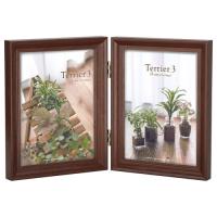 ハクバ フォトフレーム テリア3 2Lサイズ 2面（タテ・タテ） ブラウン FWTR3-BR2L2T 4977187491203 おしゃれ 写真たて | ハクバストア　ヤフー店