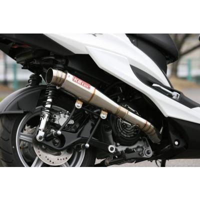 シグナスx 1型、2型、3型用　K2tecステンレスフルエキメガホンマフラー シグナスx 1型、2型、3型用 K2tecステンレスフルエキメガホン