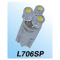 L700シリーズ拡散タイプLEDバルブ ホワイト 12v-用 ウエッジ（中） 差込幅:9.5mm 12v- 0.5w 全長28mm M＆H（マツシマ） | バイク メンテ館2号店