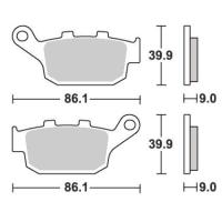 CB650F（14年） ストリート（セラミック）ブレーキパッド リア用 881HF SBS（エスビーエス） | バイク メンテ館2号店