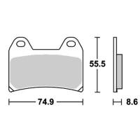 XJR400//R2/R（95〜00年） レーシング（デュアルカーボン）ブレーキパッド フロント用 706DC SBS（エスビーエス） | バイク メンテ館2号店