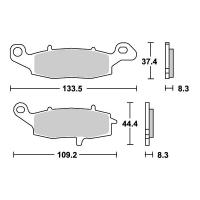 ER-6n（06〜14年） ストリート（セラミック）ブレーキパッド フロント用 705HF 左側キャリパー用 SBS（エスビーエス） | バイク メンテ館