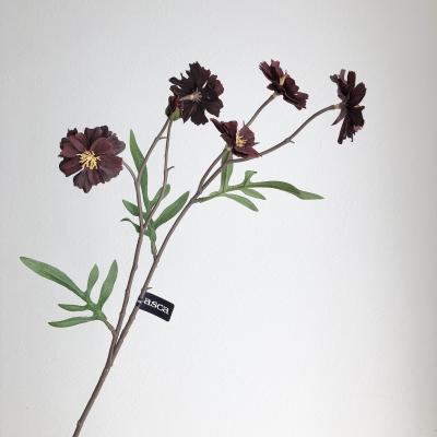 造花 アスカ チョコレートコスモス×5 つぼみ×1 チョコブラウン A-34992