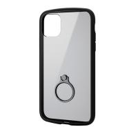 エレコム iPhone 11 TOUGH SLIM LITE フレームカラー リング付 ブラック PM-A19CTSLFCRBK | ハナテックインテリアショップ