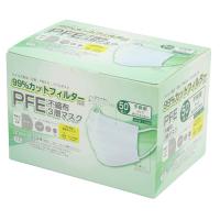 【在庫処分品】PFE不織布3層マスク 子供用サイズ 50枚入 (4944109313936) | 花x花ドラッグDS店