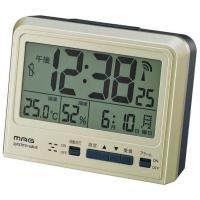 時計 目覚まし時計 電波時計 置き時計 デジタル T-670-CGM 温度計 