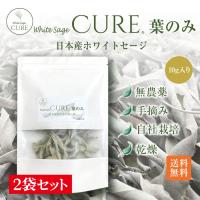 ホワイトセージ キュア 葉のみ 日本産ホワイトセージ【２袋セット】 無農薬 浄化 消臭 お香 アロマ Japanese white sage leaves only 10g | パワーストーンのLIANAリアナ