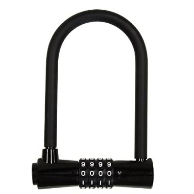 和気産業 Uロック 大型南京錠 ブラック 幅110mm 防犯 門扉 バイク IB