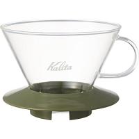 カリタ Kalita コーヒー ウェーブシリーズ ガラスドリッパー WDG-185 2~4人用 アーミーグリーン #05110 | 川西ストア
