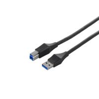 BUFFALO ユニバーサルコネクター USB3.0 A to B ケーブル ブラック 3m BSUABU330BK | 川西ストア