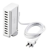エレコム USB充電器 60W (合計最大出力) USB-A×10 【 iPhone15 / Android / 各種タブレット 対応 】 AC | 川西ストア