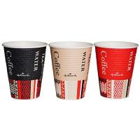 サンナップ(Sunnap) 業務用 断熱 紙コップ 260ml 50個入 エンボス カップ ホールマークカフェ 容量 目盛り 付き 3色(ガラ) | 川西ストア