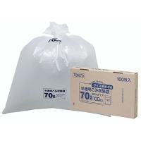 ジャパックス ゴミ袋 容量表示入 白半透明 70L 横80cm×縦90cm厚さ0.025mm 収納に便利な ボックスタイプの ポリ袋 TBN-7 | 川西ストア