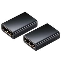 エレコム HDMI中継アダプタ 延長コネクター 4K 2K(60p) スリムタイプ 2個入り ブラック AD-HDAASS02BK | 川西ストア