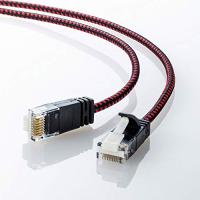 サンワサプライ CAT6A細径メッシュLANケーブル (0.5m) 10Gbps/500MHz RJ45 ツメ折れ防止 ブラック&amp;レッド KB- | 川西ストア