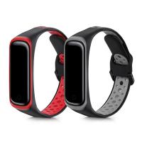 2x ベルト 対応: Samsung Galaxy Fit 2 バンド - シリコンバンド ソフト TPU 耐久性 黒色/赤色/黒色/グレー | ハピネスストア