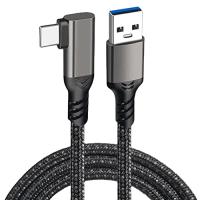 USB Type C ケーブル L字 3A急速充電 10Gbps高速データ転送 USB3.2 Gen2 タイプ c ケーブル USB-A to USB-C ケーブル 高耐久ナイロン編み Galaxy S10 | ハピネスストア